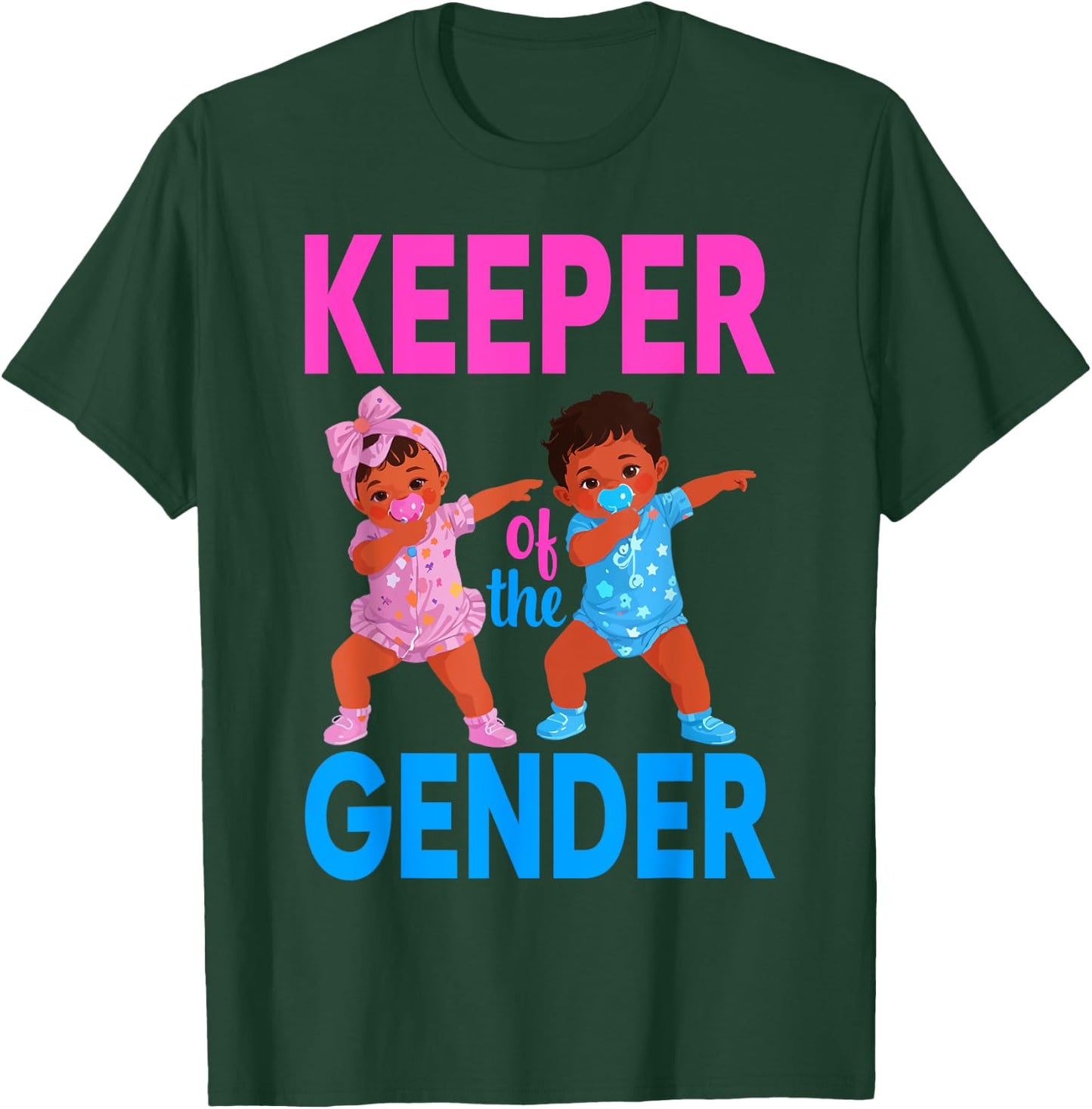 Keeper Of The Gender Reveal Black Baby Announcement Women T-Shirt - T-Shirt | Forest