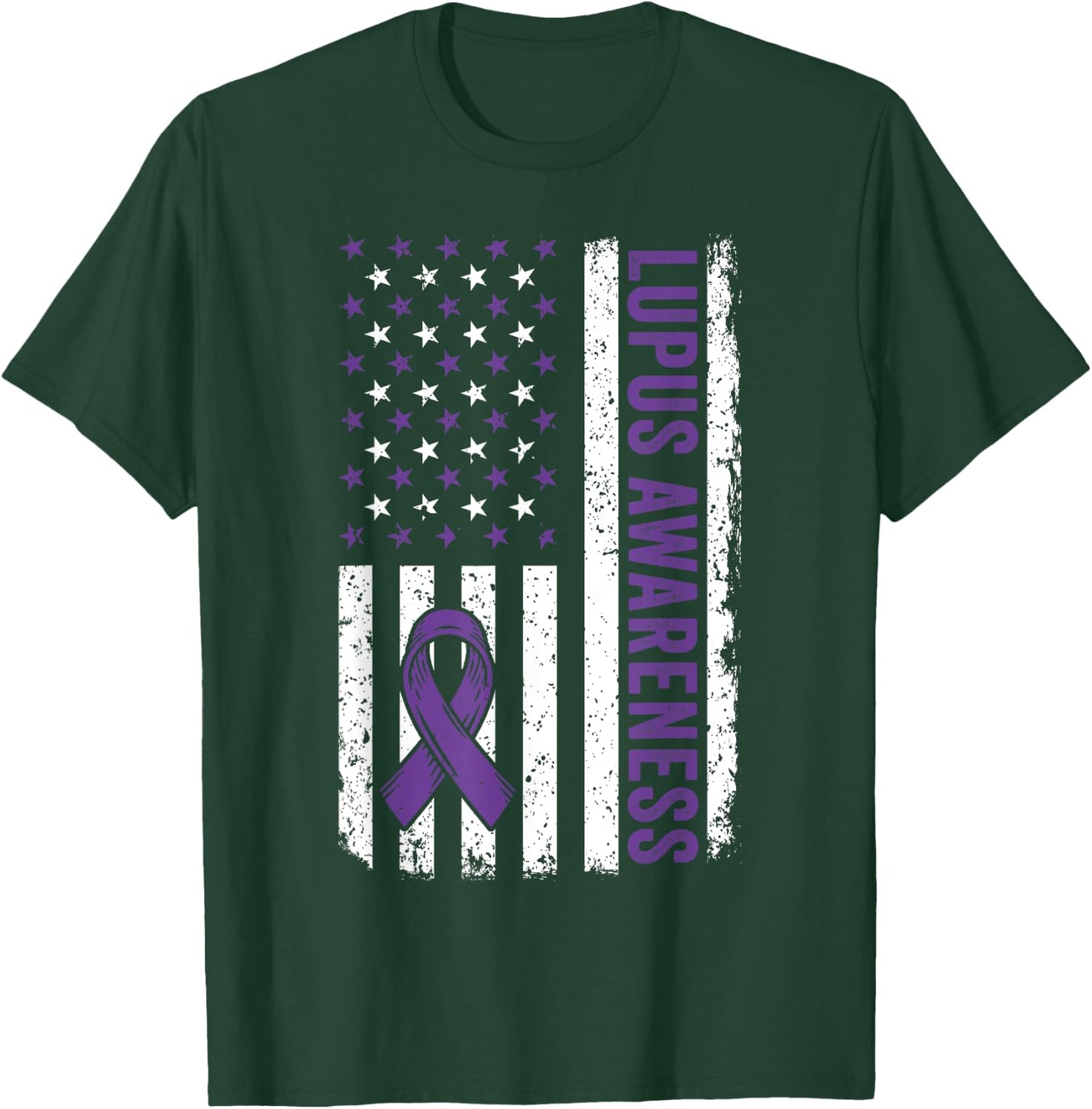 Lupus Awareness Shirt We Wear Purple for Lupus Awareness T-Shirt - T-Shirt | Forest