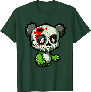 Undead Panda Chaos - Comic Style Zombie Bear T-Shirt - T-Shirt | Forest