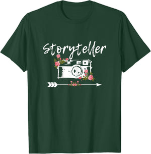 Photographer Vintage Camera Storyteller Photography Gift T-Shirt - T-Shirt | Forest