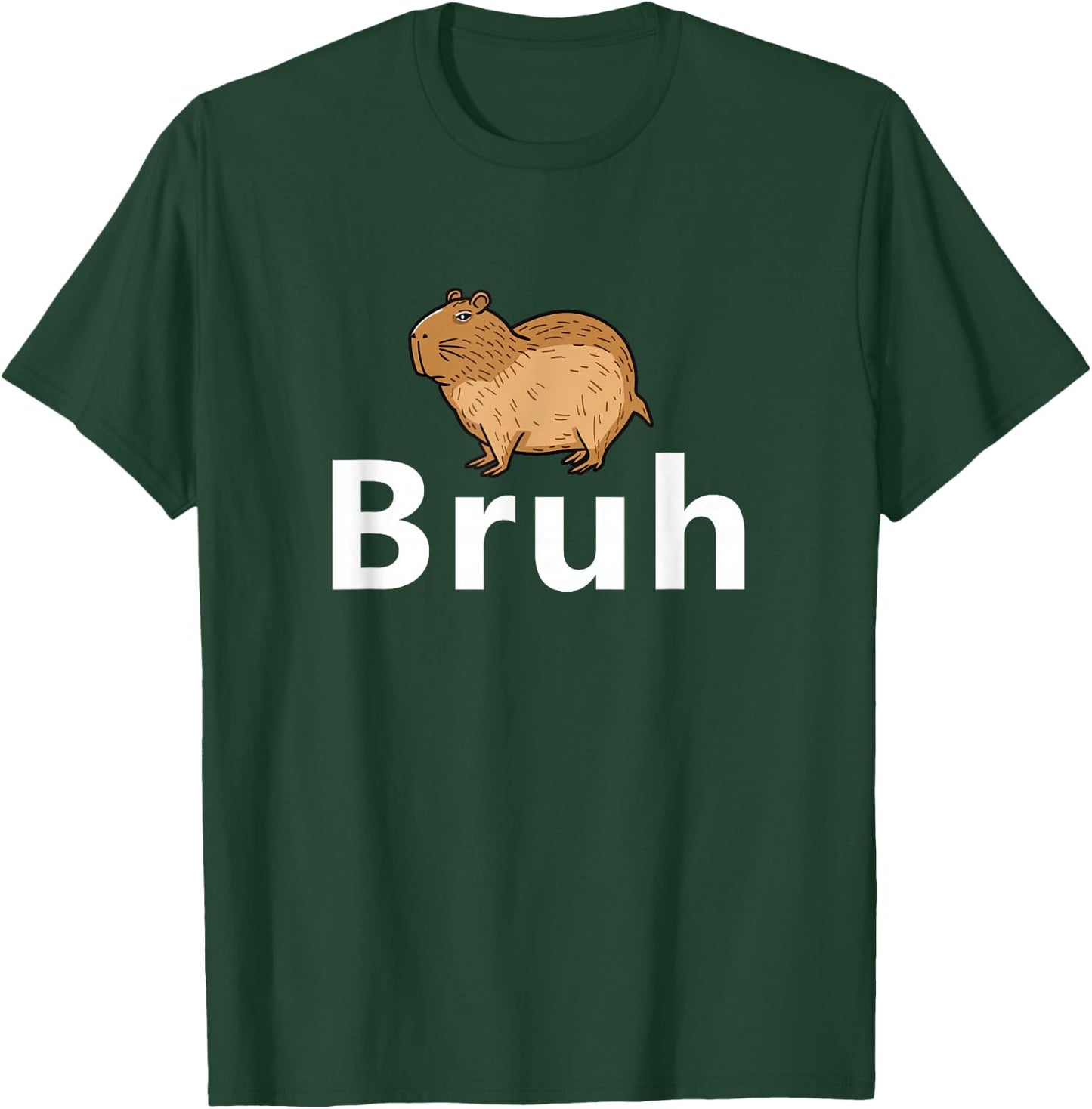 Capybara Bruh , Small, Black T-Shirt - T-Shirt | Forest