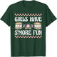 Girls Have Smore Fun Camping Friends Camp Women Girl Kids T-Shirt - T-Shirt | Forest