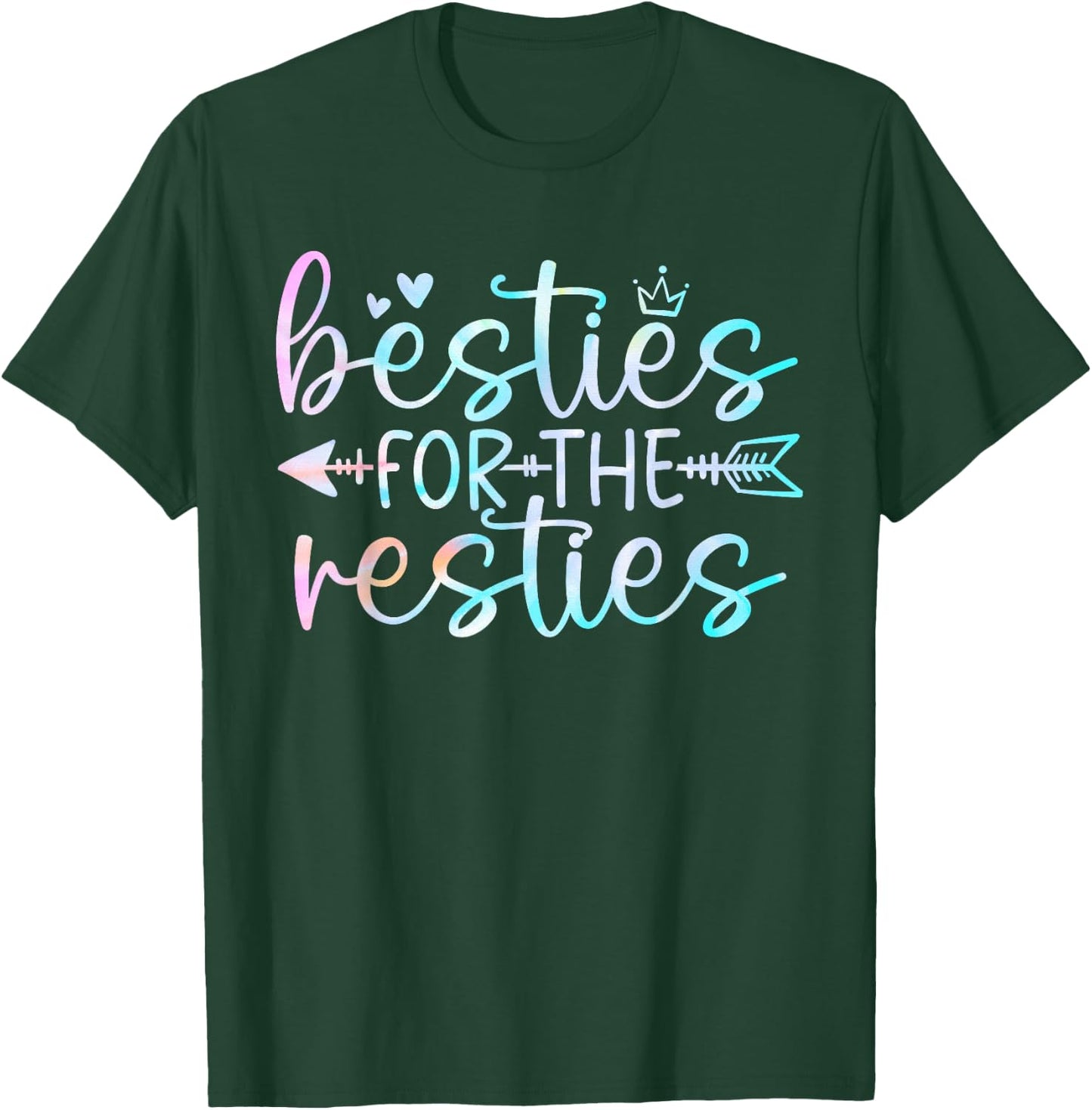 Cute Funny Tie Dye Best Friend Matching Bestie Squad BFF T-Shirt - T-Shirt | Forest