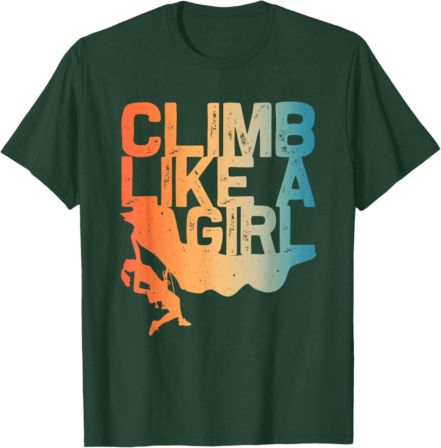 Funny Rock Climbing Design For Girls Women Kids Rock Climber T-Shirt - T-Shirt | Forest
