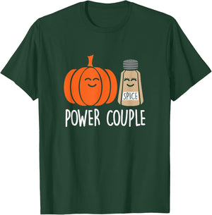 Funny Power Couple Pumpkin Spice T-Shirt - T-Shirt | Forest