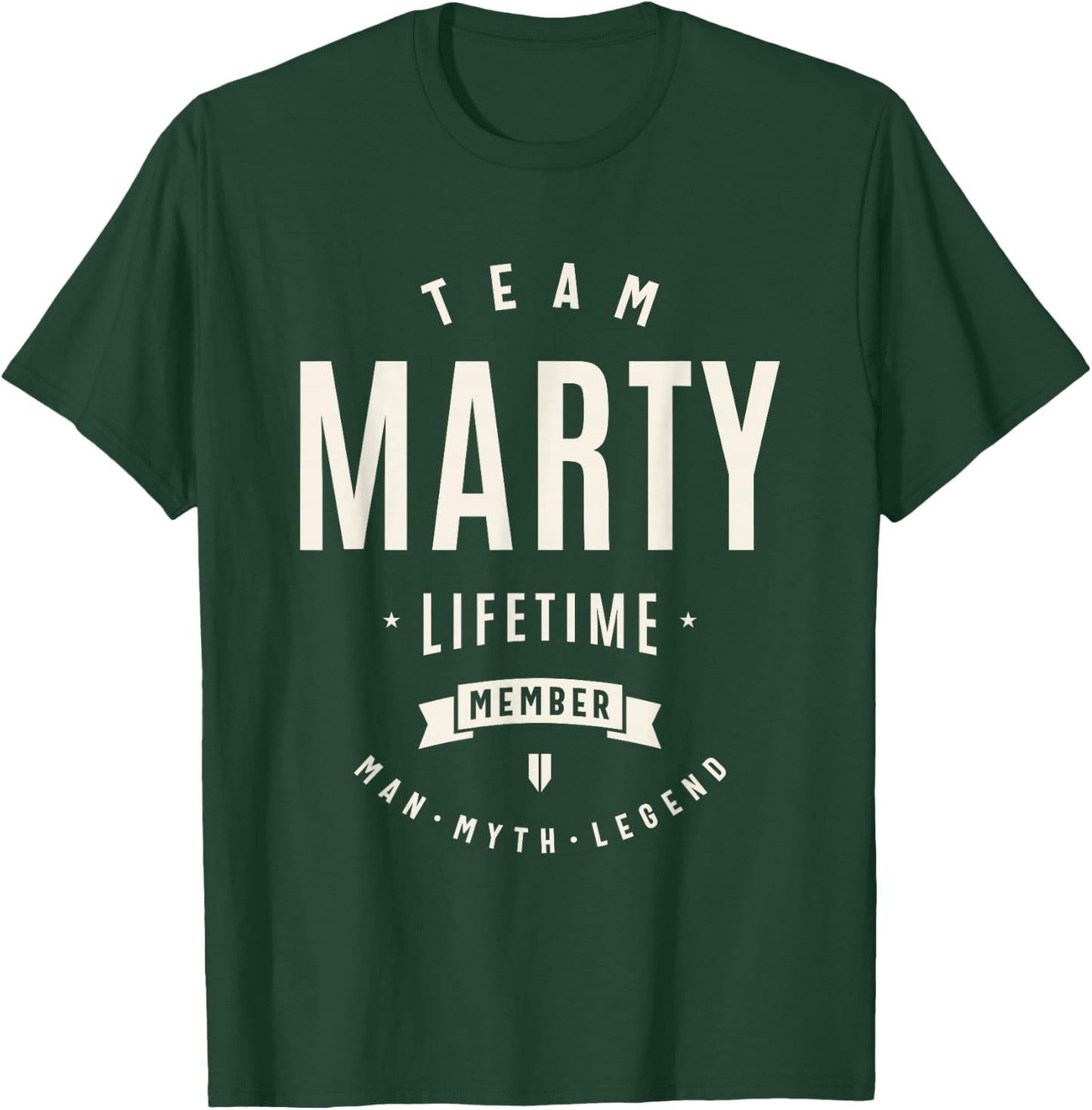 Team Marty Lifetime Member Funny Name Marty T-Shirt - T-Shirt | Forest