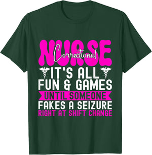 Correctional Nurse Correctional Care Jail Nurse T-Shirt - T-Shirt | Forest