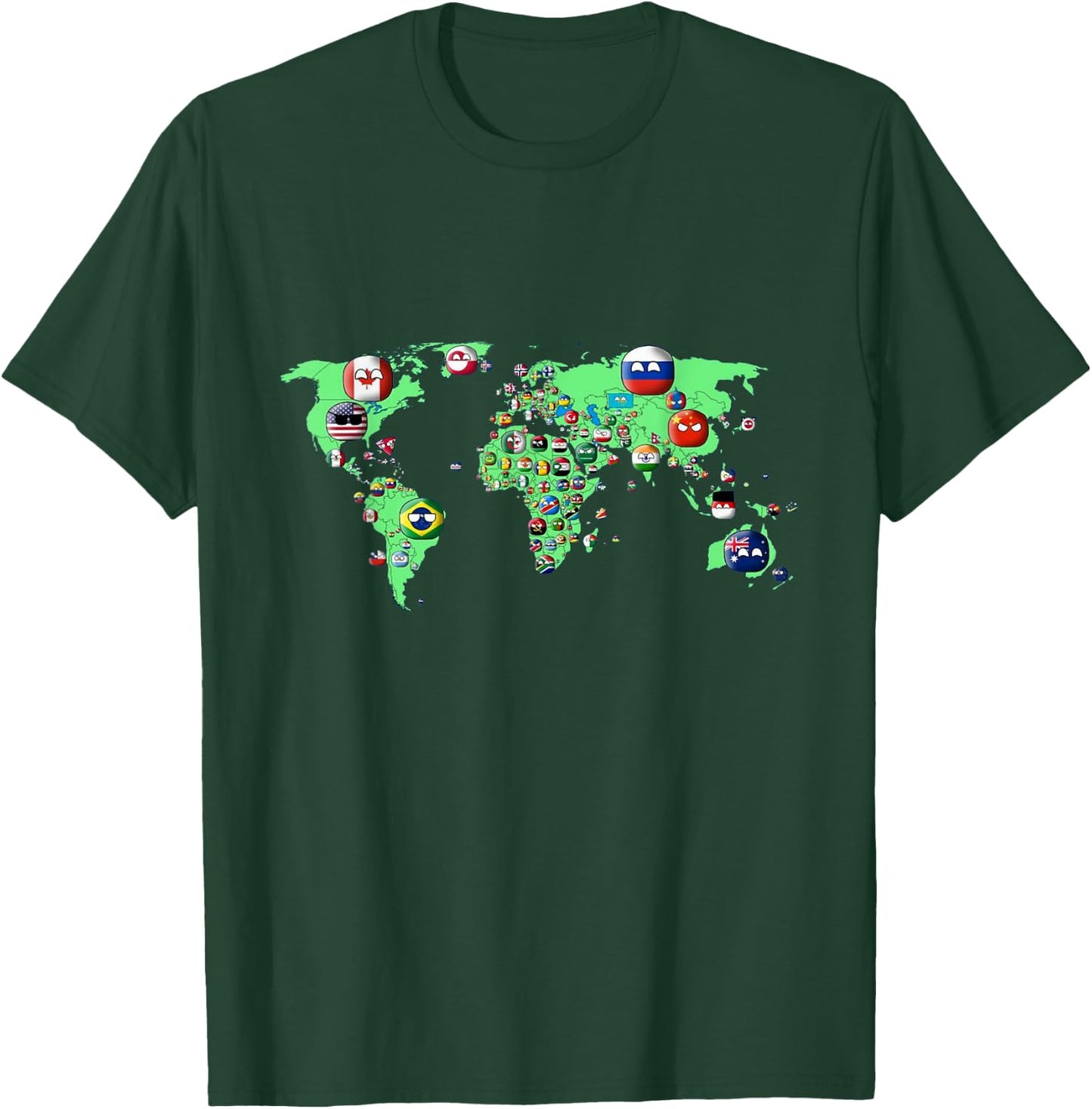Countryballs world map T-Shirt - T-Shirt | Forest