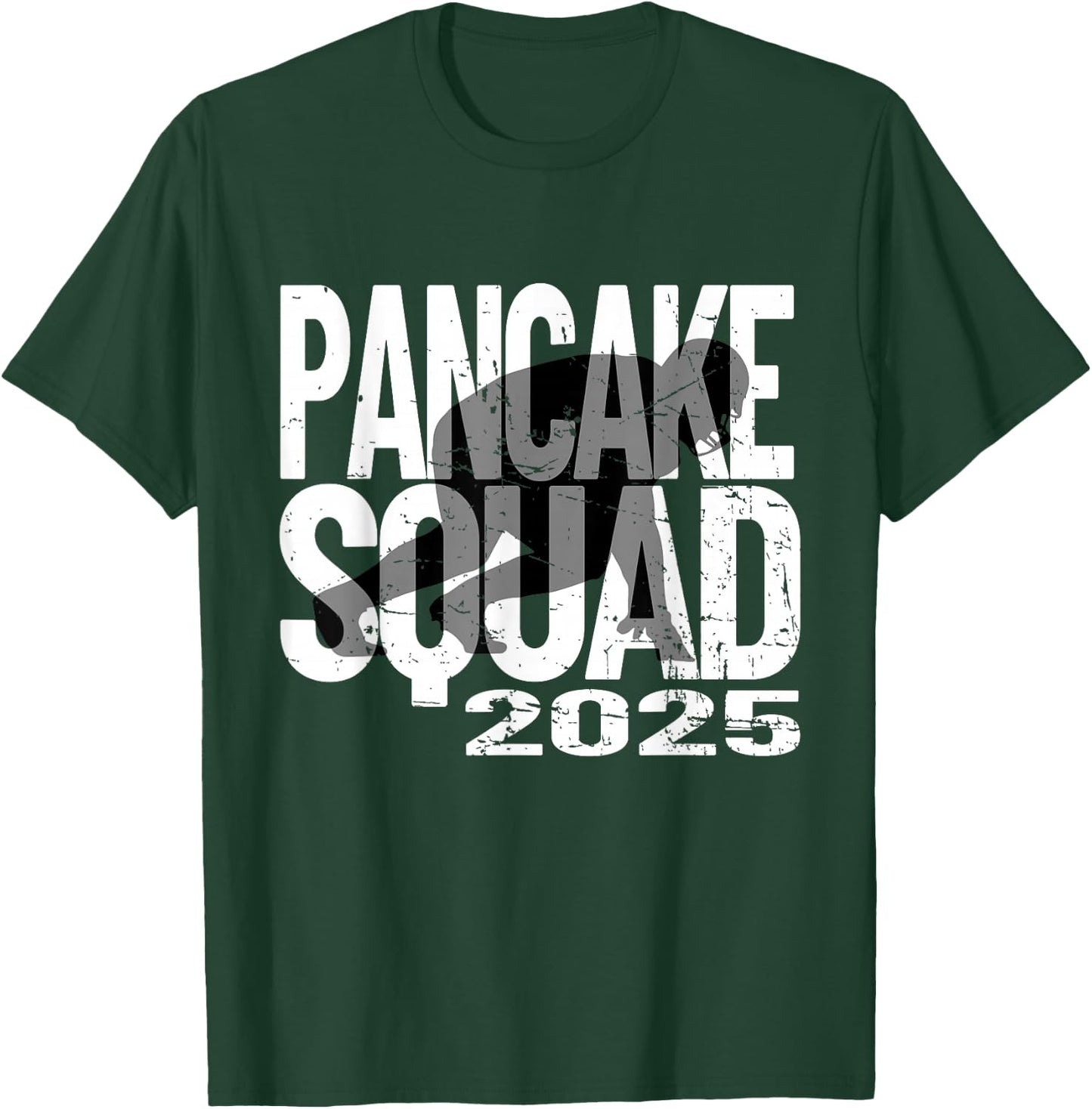 Vintage Football Player Lineman Pancake Squad 2025 T-Shirt - T-Shirt | Forest