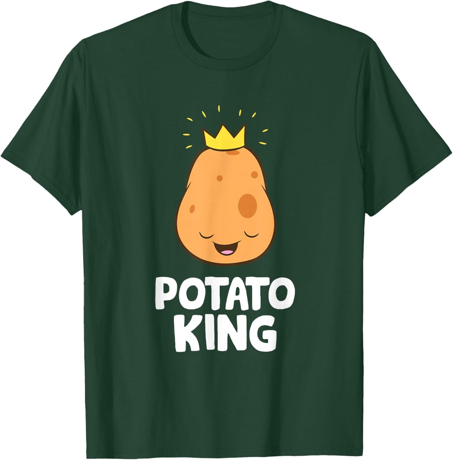 Funny Potato Lover Potato King T-Shirt - T-Shirt | Forest