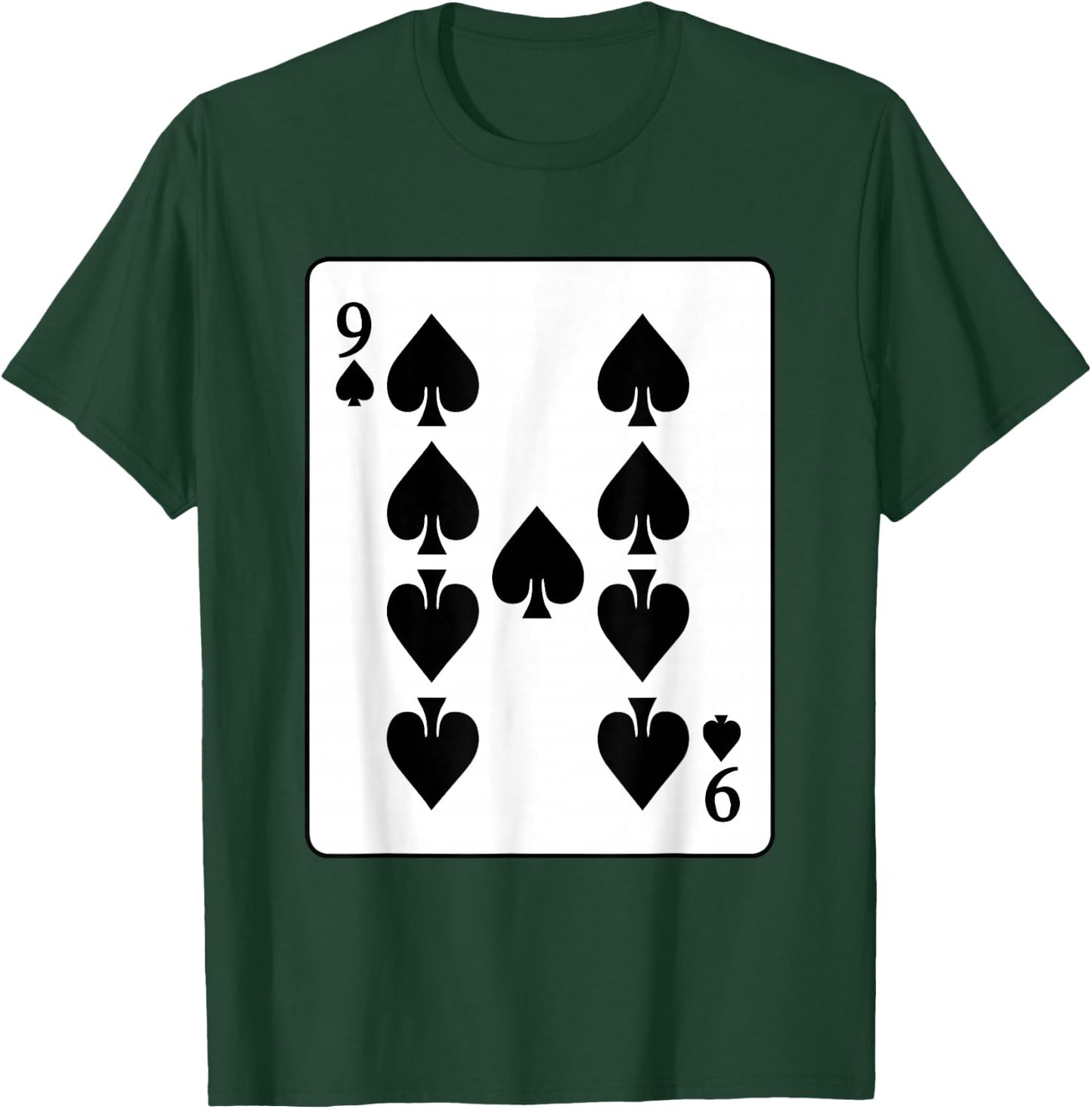 Nine Of Spades Playing Card Poker Player Costume T-Shirt - T-Shirt | Forest