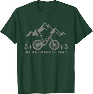 Mountain Bike My Retirement Plan Retired Mountain Biker MTB T-Shirt - T-Shirt | Forest