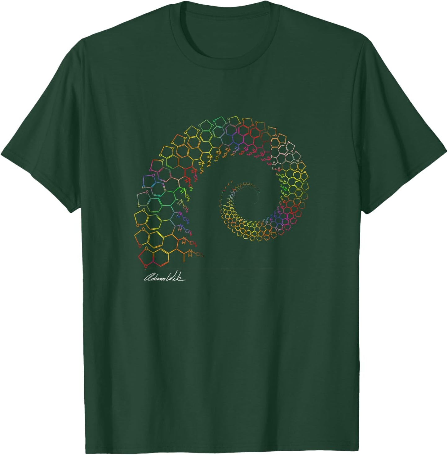 MDMA Spiral EDM Dance Party Fractal Trippy Design T-Shirt - T-Shirt | Forest