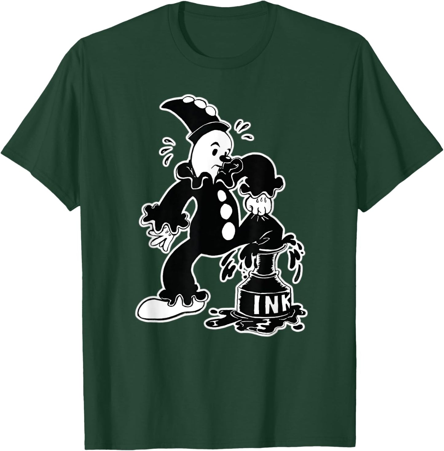 Koko the Clown Out of the Inkwell Gothic Vintage Cartoon T-Shirt - T-Shirt | Forest