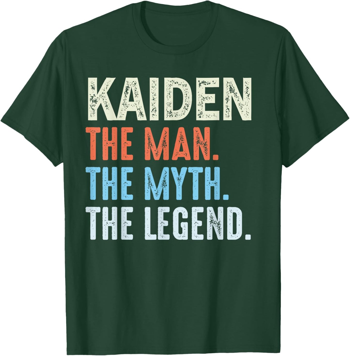 Kaiden The Legend Name Personalized Cute Idea Men Vintage T-Shirt - T-Shirt | Forest