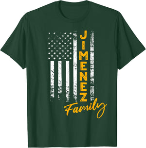 Jimenez Surname American Jimenez Last Name Jimenez T-Shirt - T-Shirt | Forest