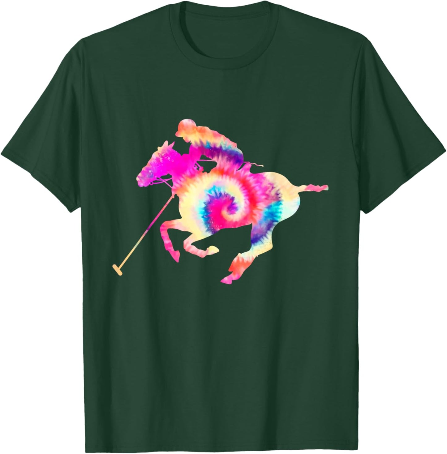 Polo Players Horseback Riding Horse Equestrian Sports T-Shirt - T-Shirt | Forest