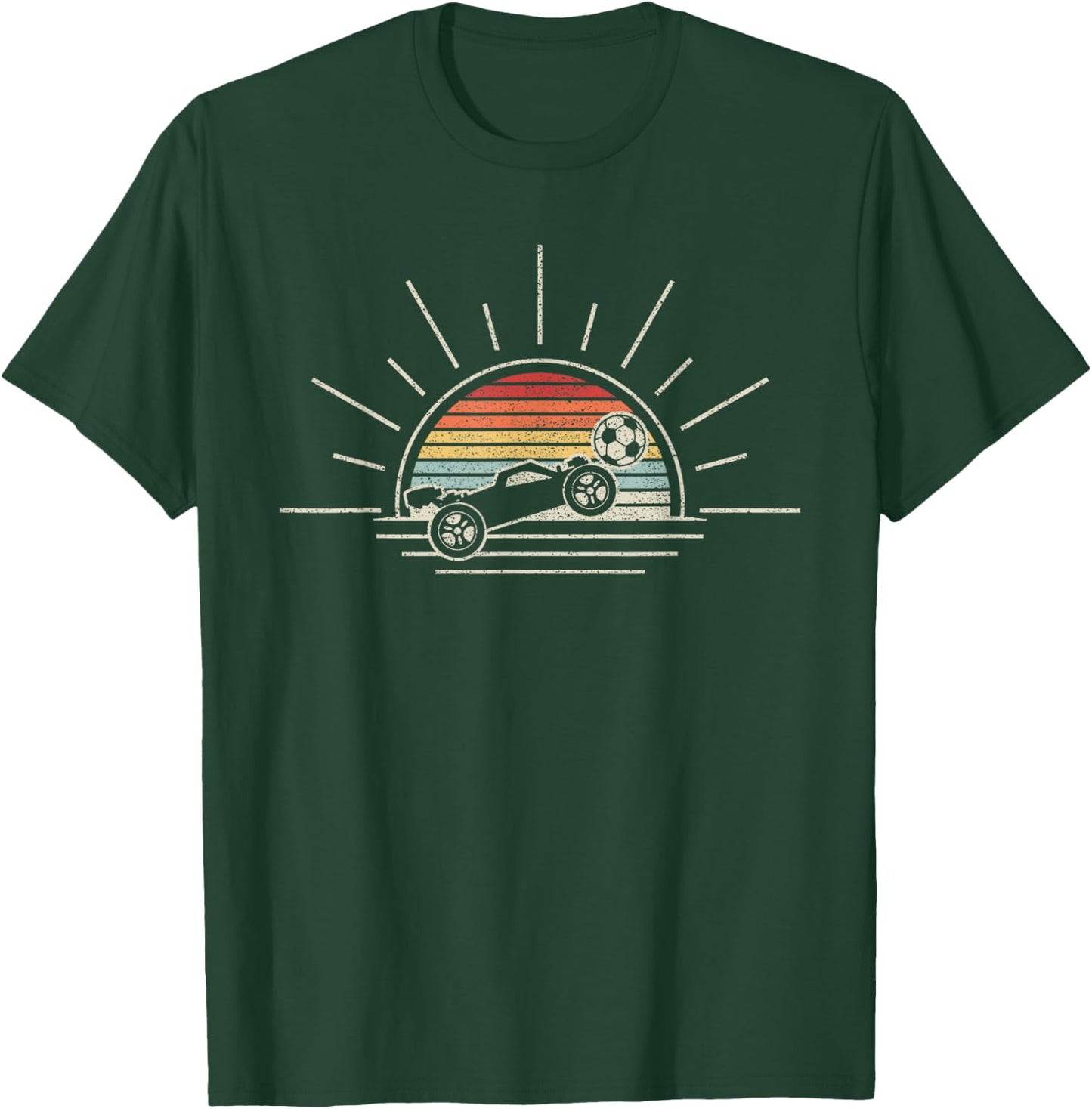 Retro Vintage Rocket Soccer Car T-Shirt - T-Shirt | Forest