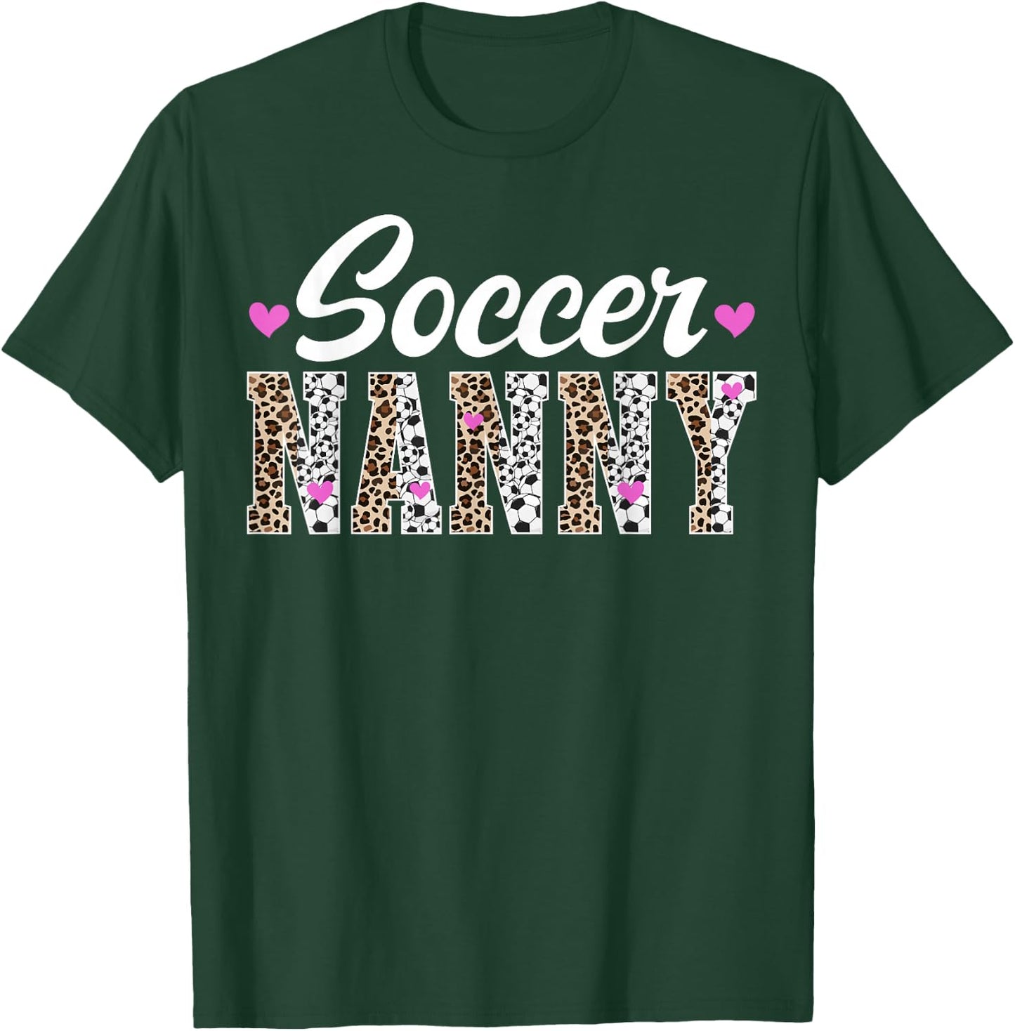 Soccer Nanny Of A Soccer Player Nanny Grandma Leopard T-Shirt - T-Shirt | Forest
