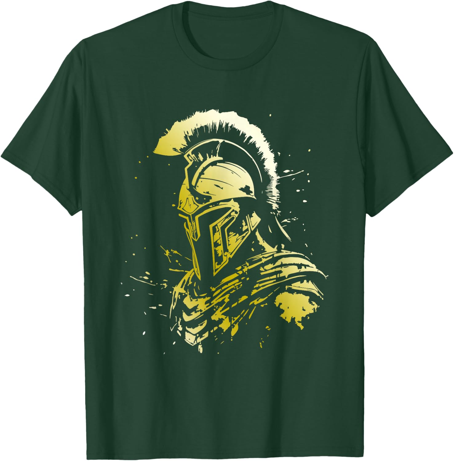Ancient Golden Spartan Helmet Gym Gladiator Sparta T-Shirt - T-Shirt | Forest