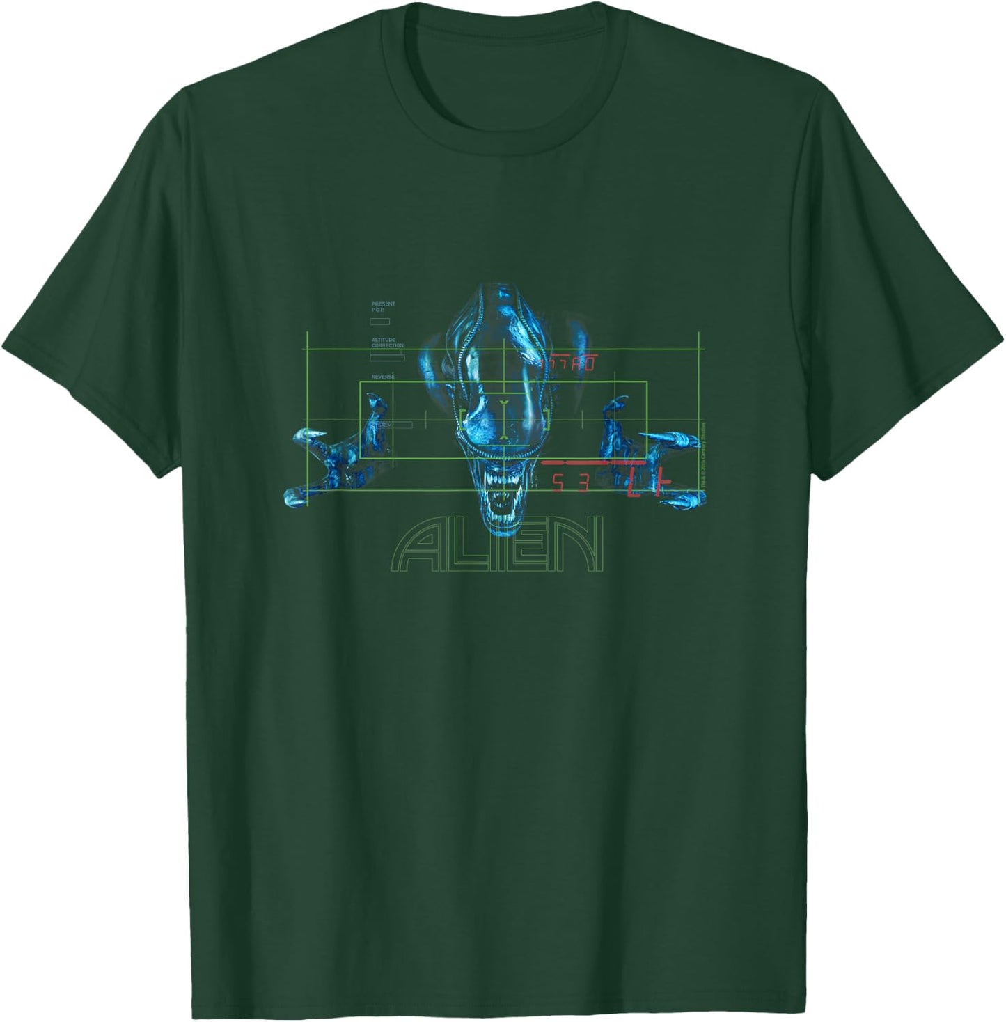 Aliens Iconic Dangerous Xenomorph Target Big Chest Poster T-Shirt - T-Shirt | Forest