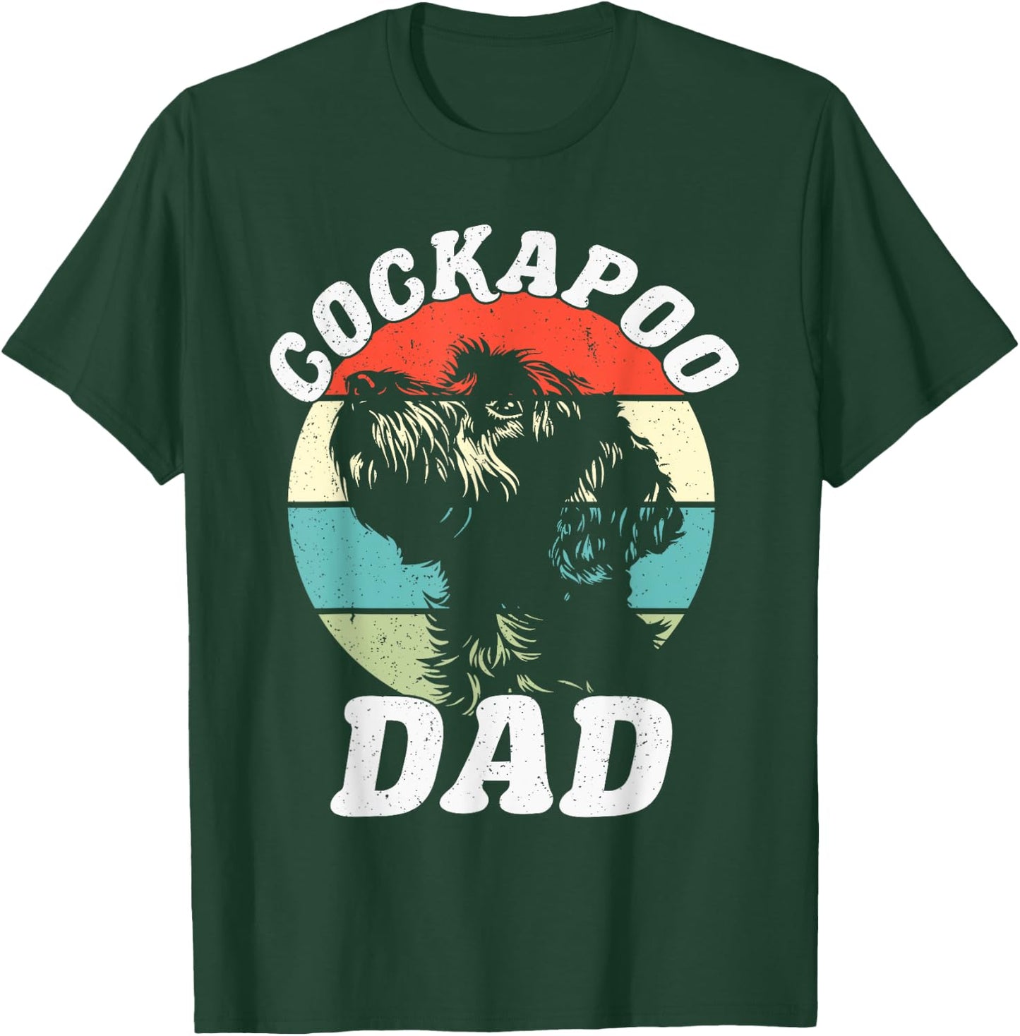 Cockapoo Dad Dog Funny Father's Day Vintage Pet Men Women Kids T-Shirt - T-Shirt | Forest