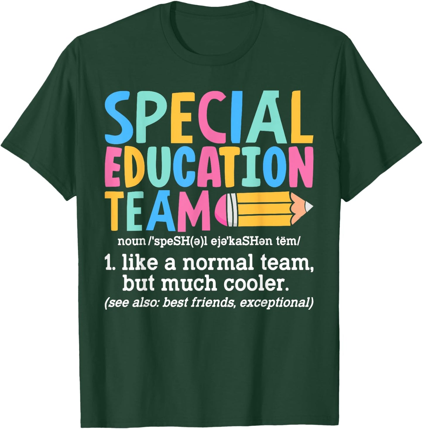 Special Education Team Definition Retro Ed Team Crew Teacher T-Shirt - T-Shirt | Forest