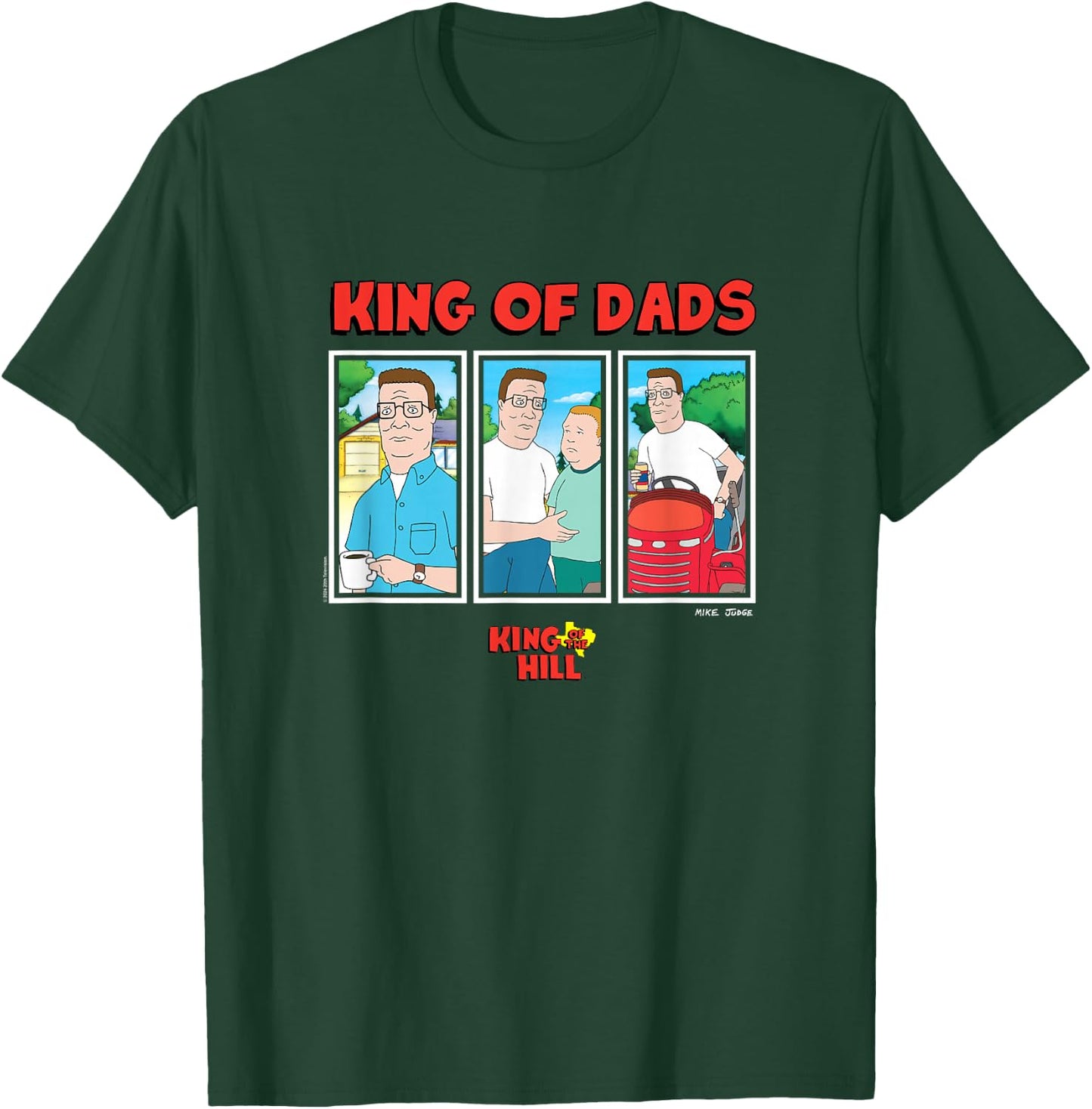 King Of The Hill Father's Day King Of Dads Big Chest Panels T-Shirt - T-Shirt | Forest