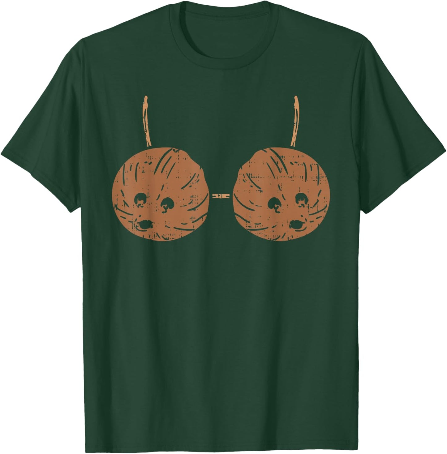 Coconut Bra Hawaiian Tiki Hula Party DIY Halloween Costume T-Shirt - T-Shirt | Forest