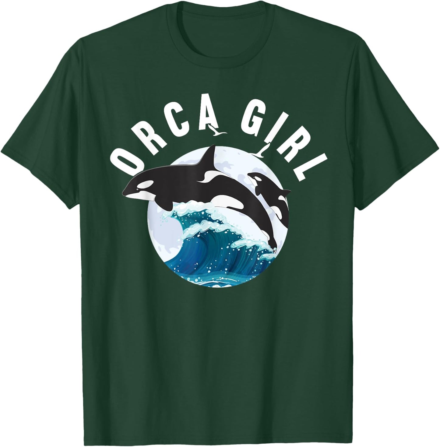 Orca Girl Wild Whale Family Sea Animal Wildlife Boys & Girls T-Shirt - T-Shirt | Forest