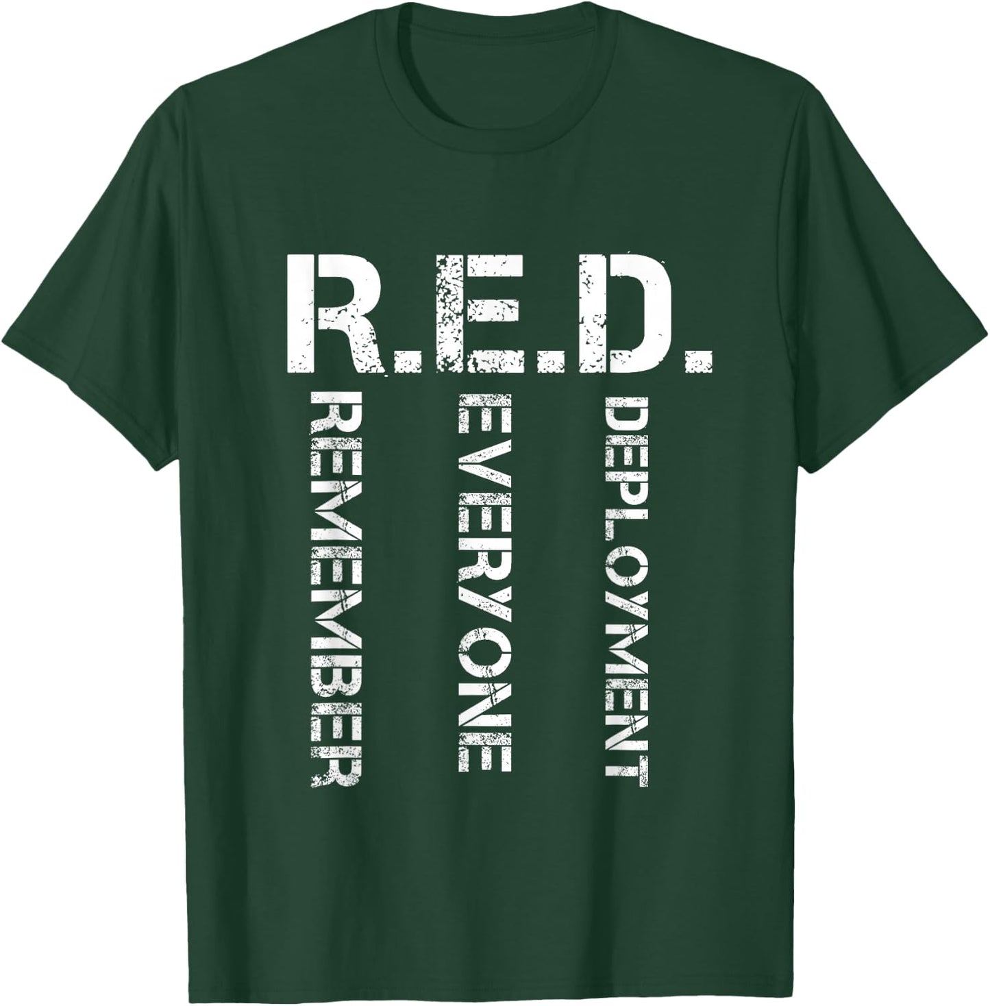 Wear Red On Fridays Remember Everyone Deployed Gifts T-Shirt - T-Shirt | Forest
