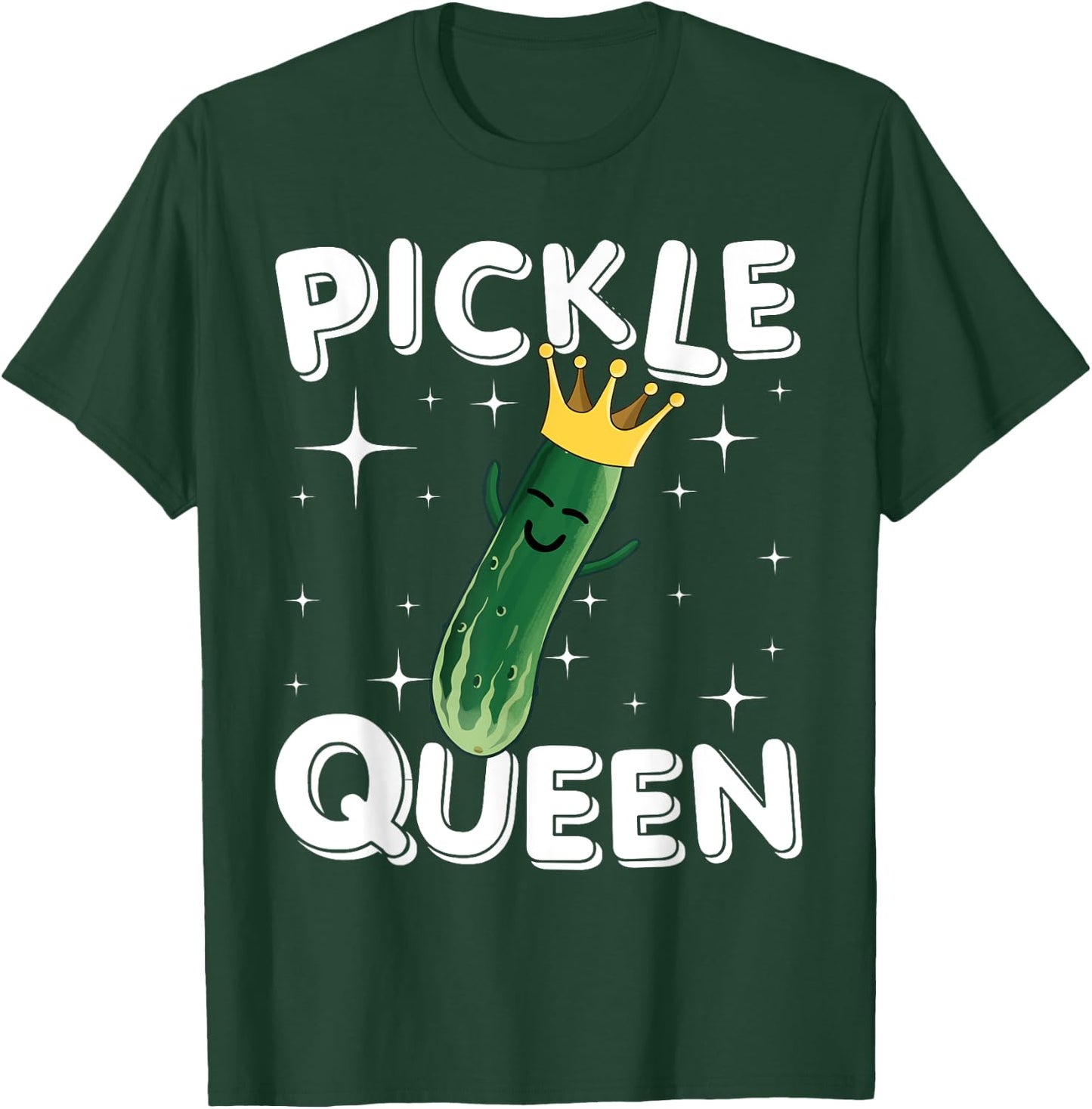 Funny Pickle Art Girls Cucumber Vegan Pickle Lover T-Shirt - T-Shirt | Forest