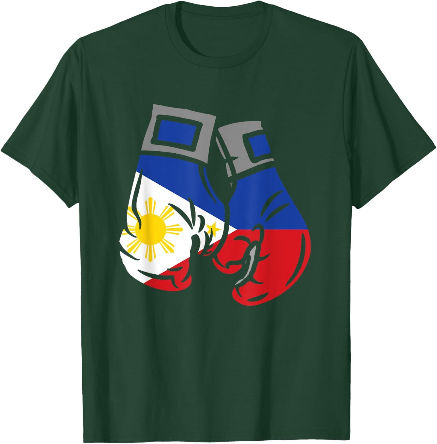 Boxing Glove With The Flag Of Philippines T-Shirt - T-Shirt | Forest