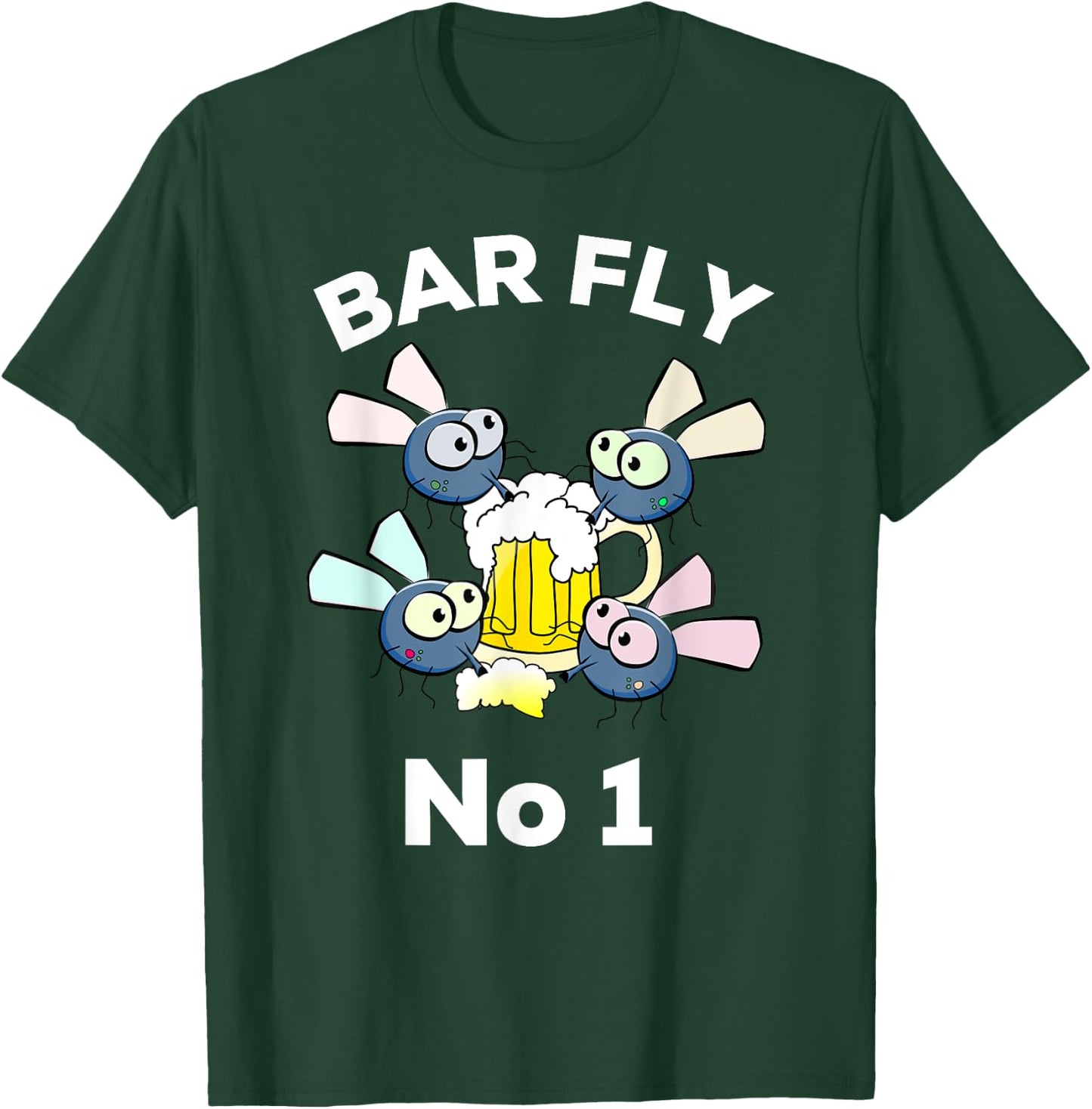 Bar fly No1 funny pub bar drinking beer T-Shirt - T-Shirt | Forest