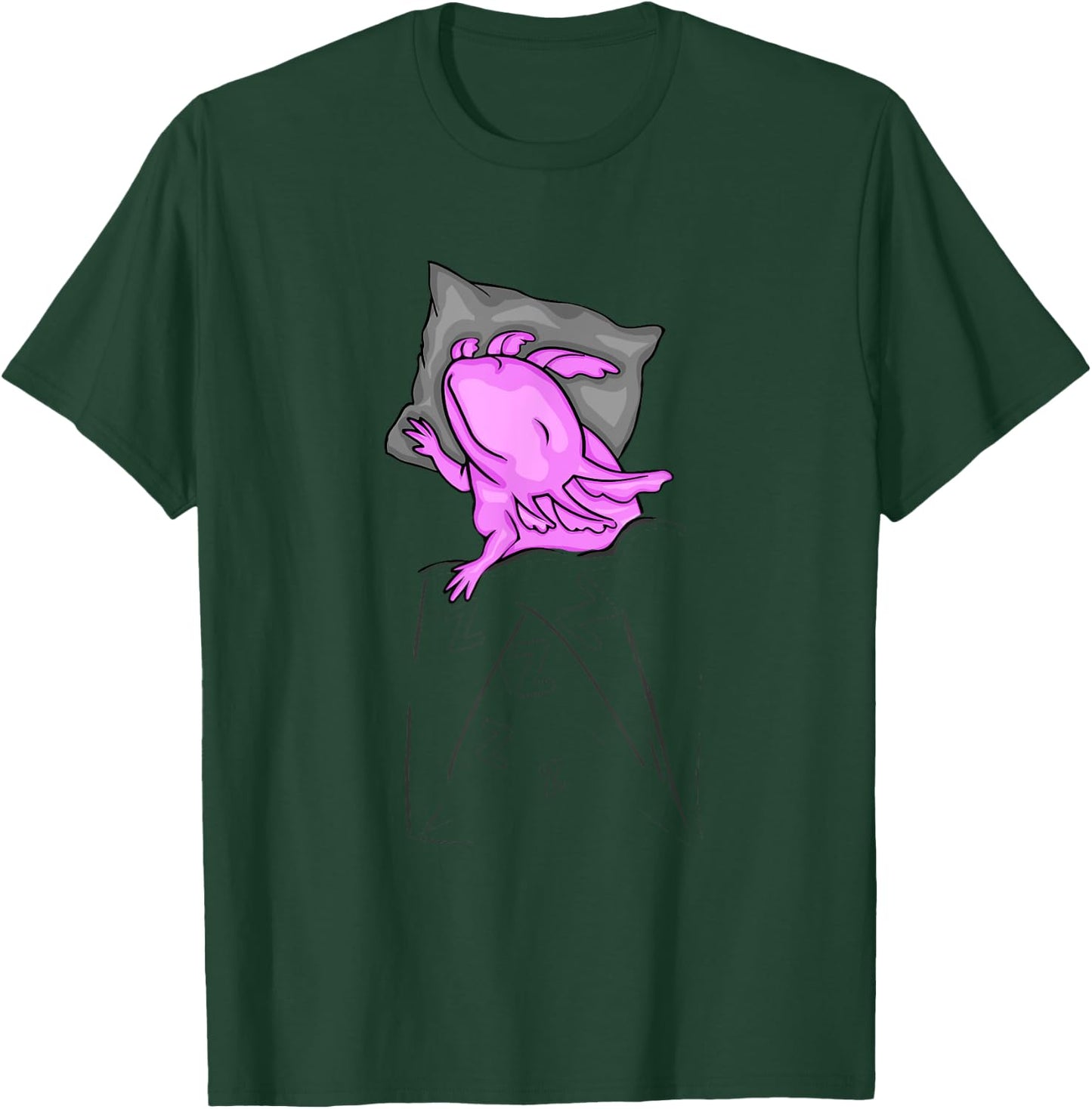 Cute Sleeping Axolotl Lover Kids Underwater Axolotl T-Shirt - T-Shirt | Forest