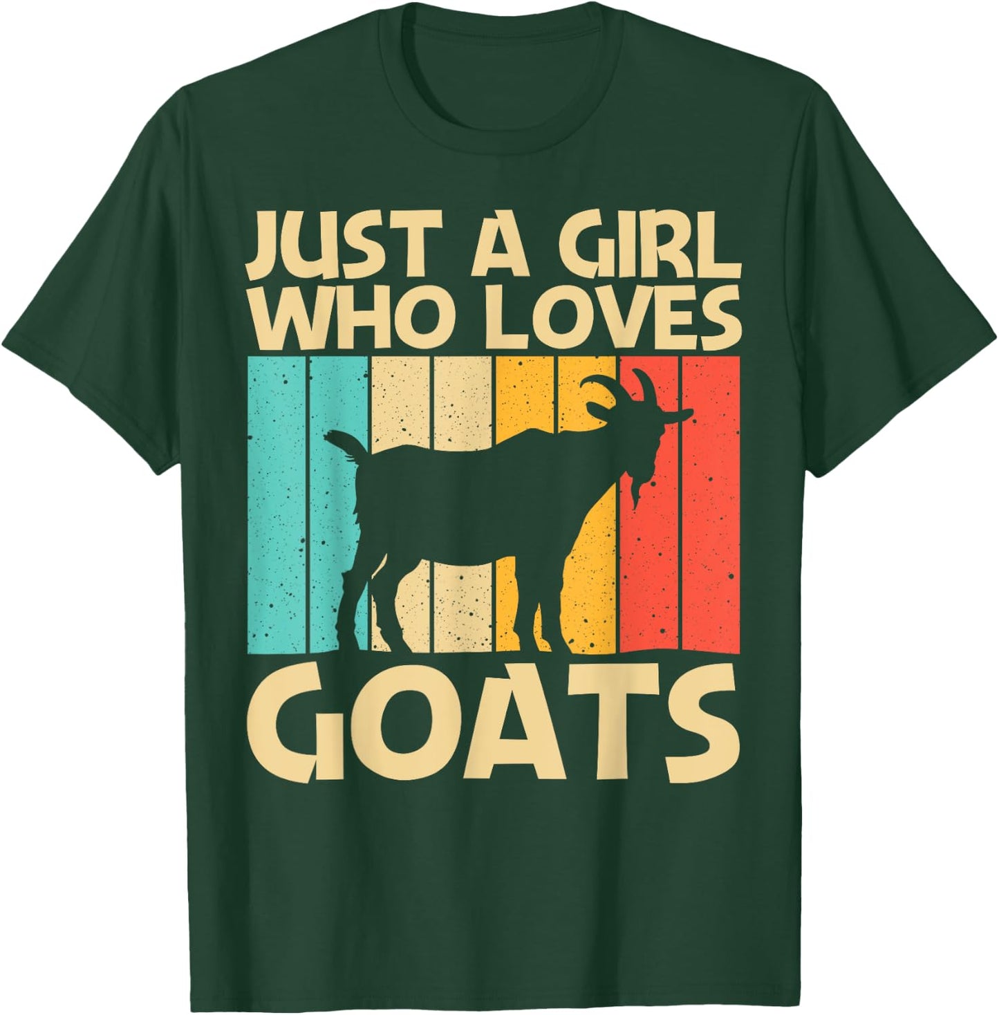Cool Goat Design For Girls Women Goat Farmer Farming Lovers T-Shirt - T-Shirt | Forest