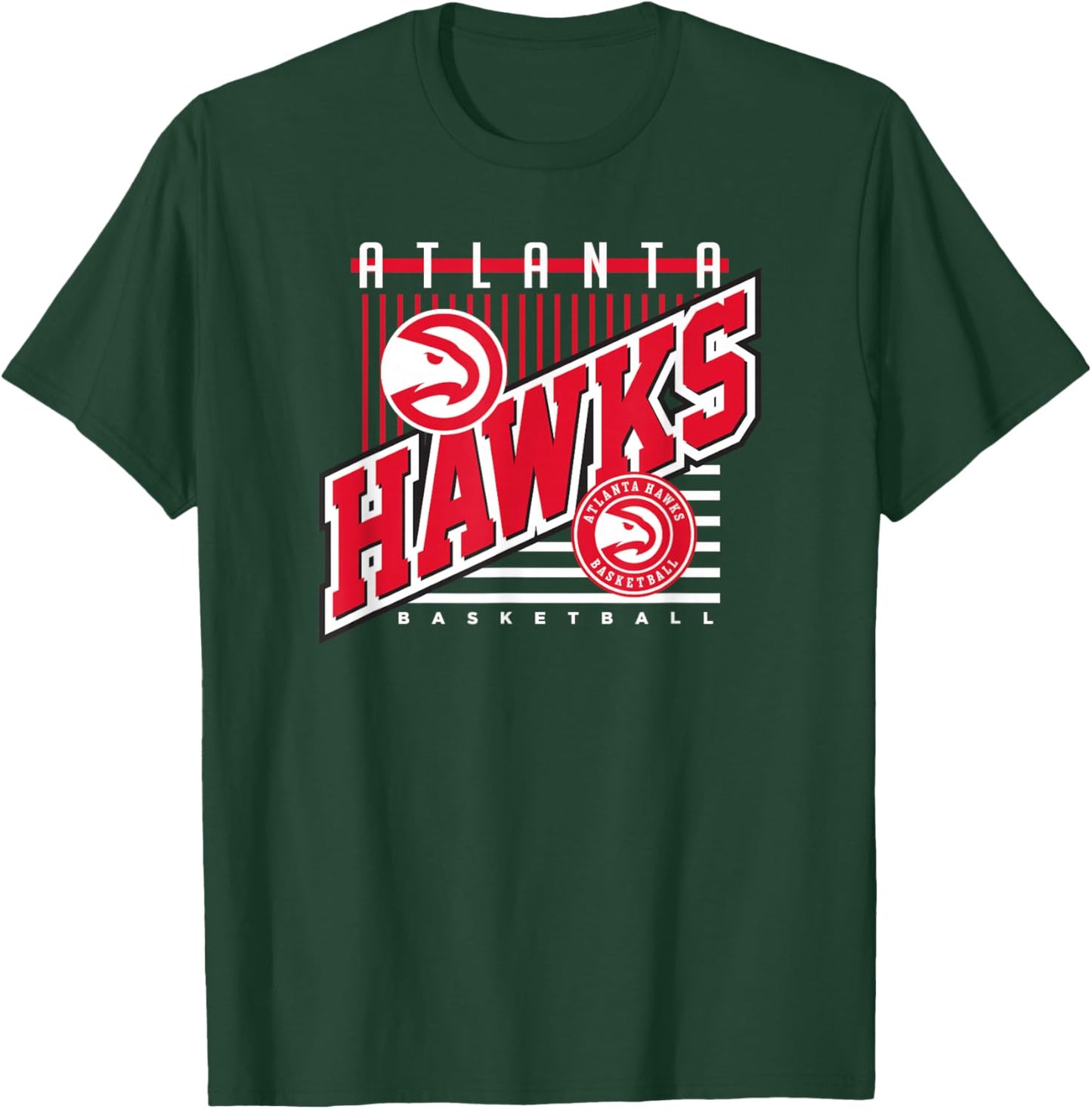 Atlanta Hawks NBA Rise Above - Men's Black Small Short Sleeve Classic Letter Print T-Shirt - T-Shirt | Forest