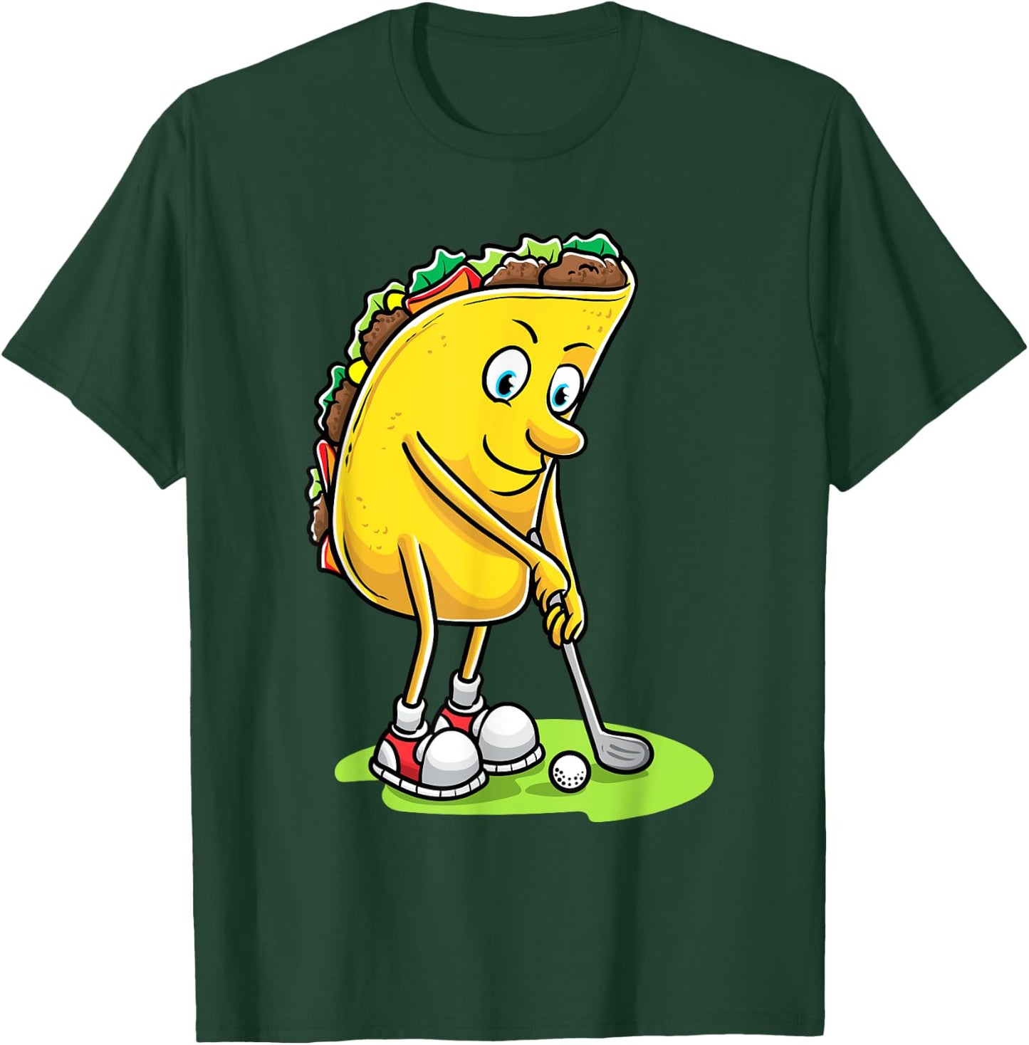 Taco With Golf Enthusiasts Men Golfers T-Shirt - T-Shirt | Forest