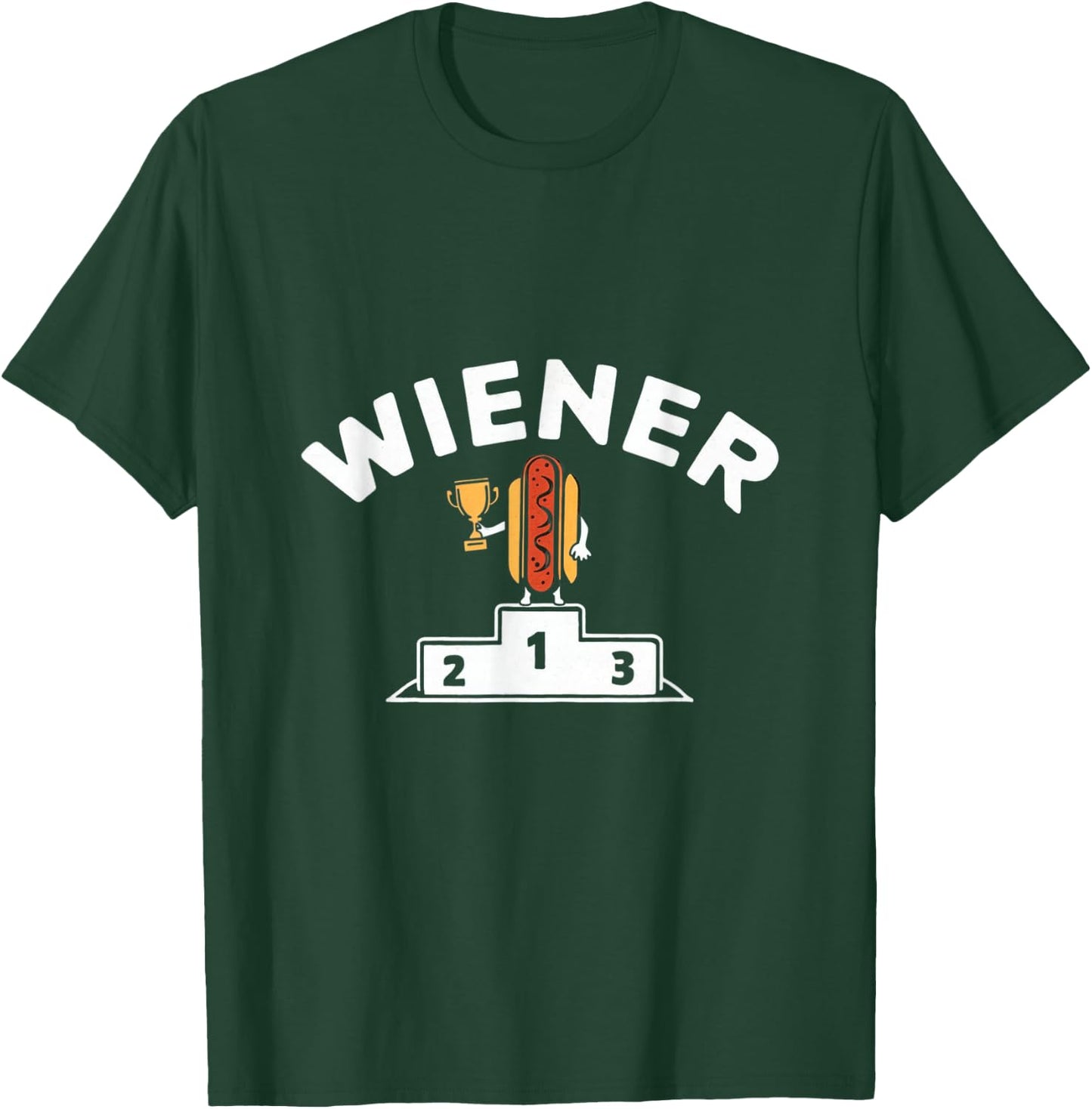 Wiener Winner Hot Dog Trophy T-Shirt - T-Shirt | Forest