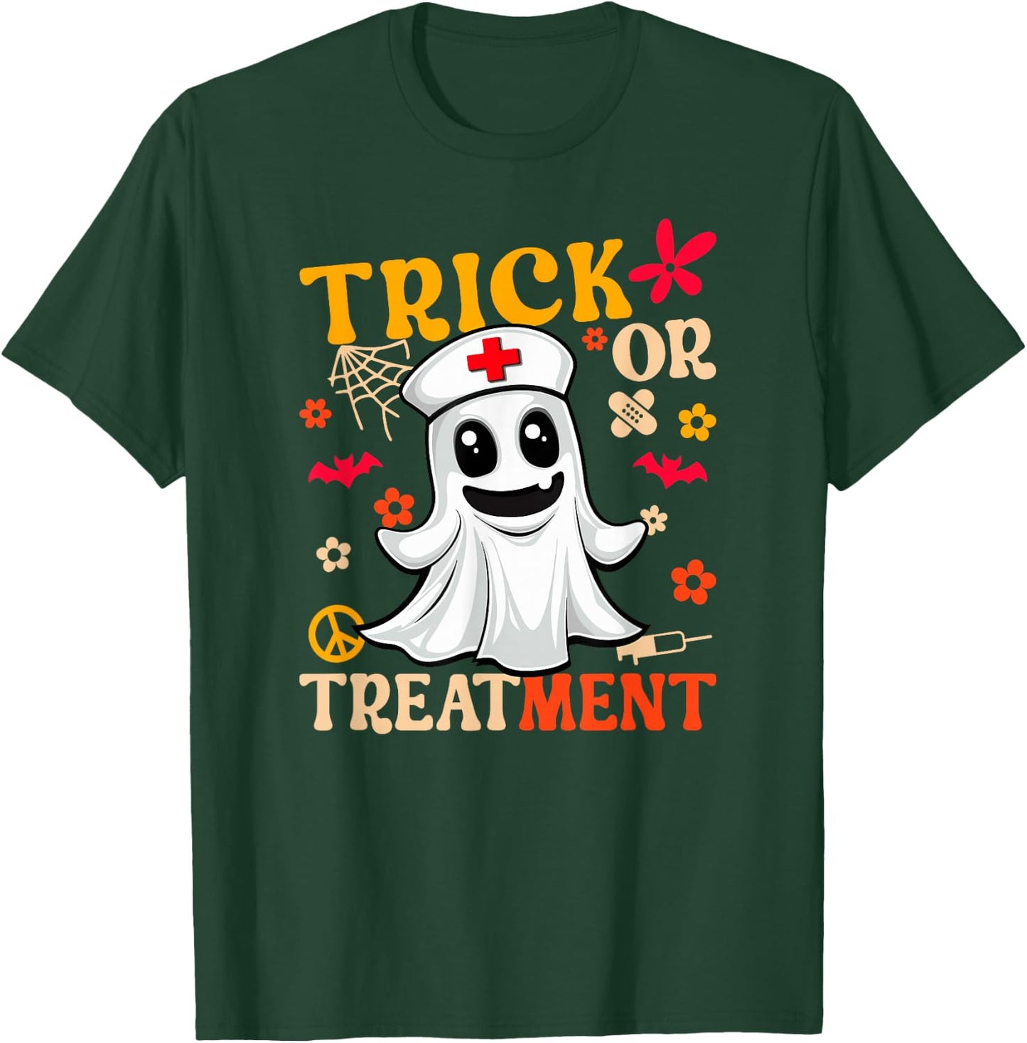 Trick or Treatment Nurse T-Shirt - T-Shirt | Forest