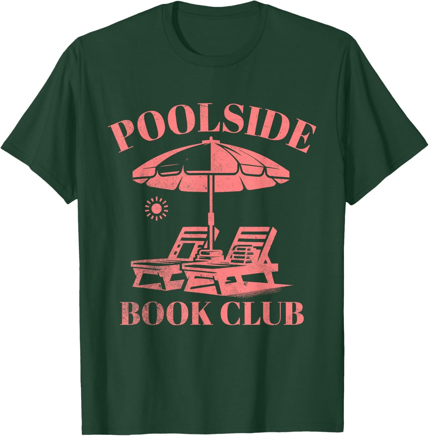 Poolside Book Club Summer Reading Book Lover Swimming Women Kids T-Shirt - T-Shirt | Forest