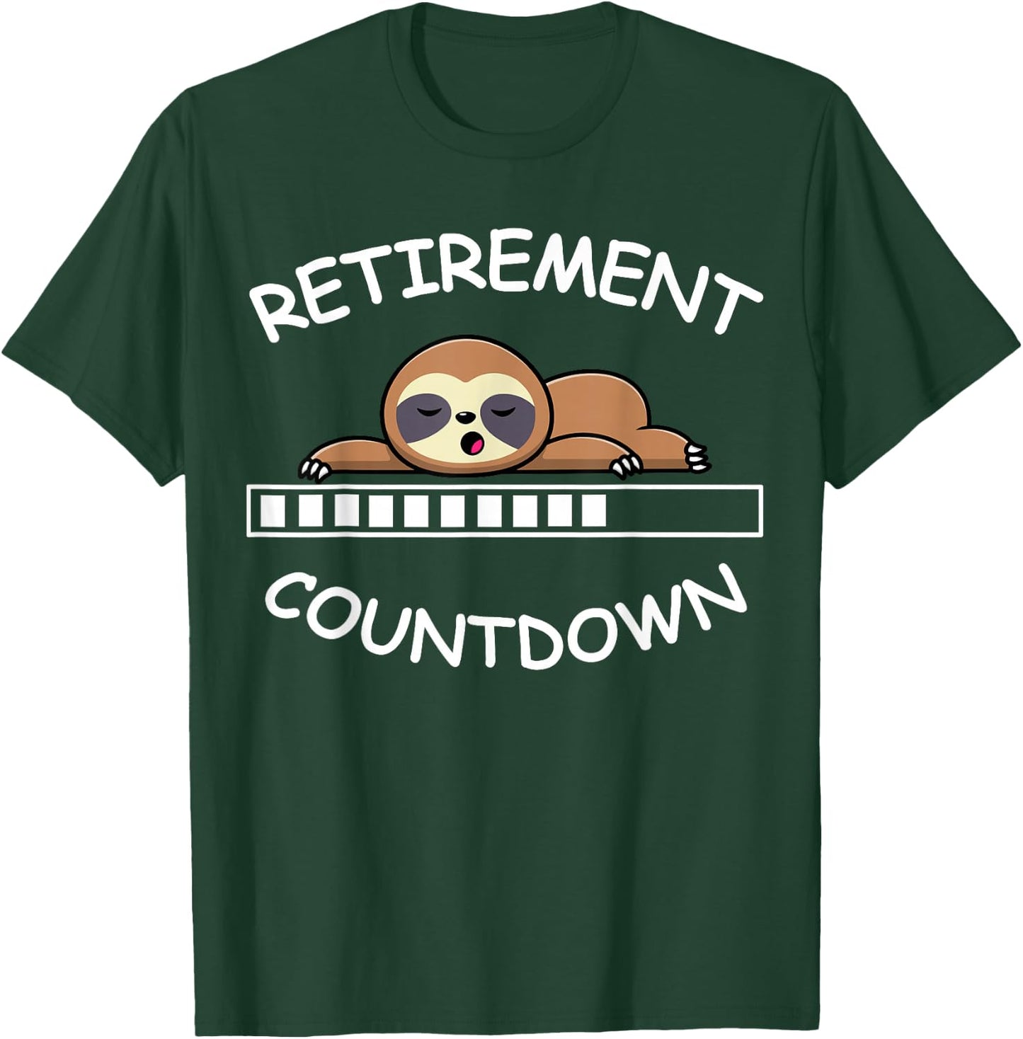 Retirement Countdown Slow Loading Sloth T-Shirt - T-Shirt | Forest