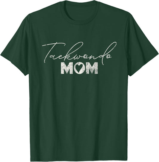 Cute Mother's Day Retro Taekwondo Mom T-Shirt - T-Shirt | Forest