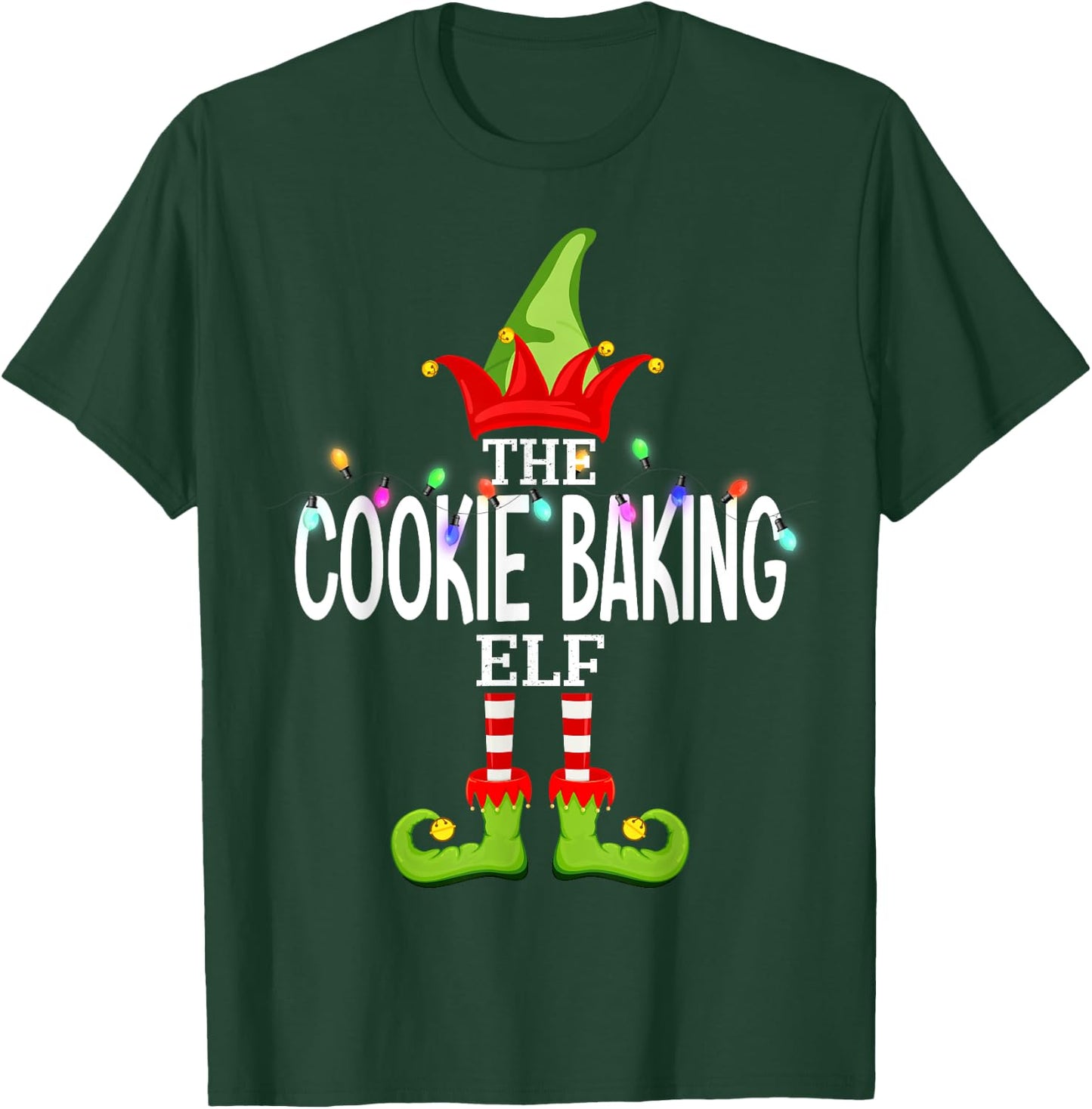 The Cookie Baking Elf Christmas Matching Pajamas T-Shirt - T-Shirt | Forest