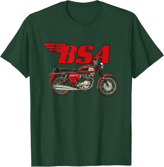 BSA Logo Rocket 3 Roadster Motorcycle T-Shirt - T-Shirt | Forest