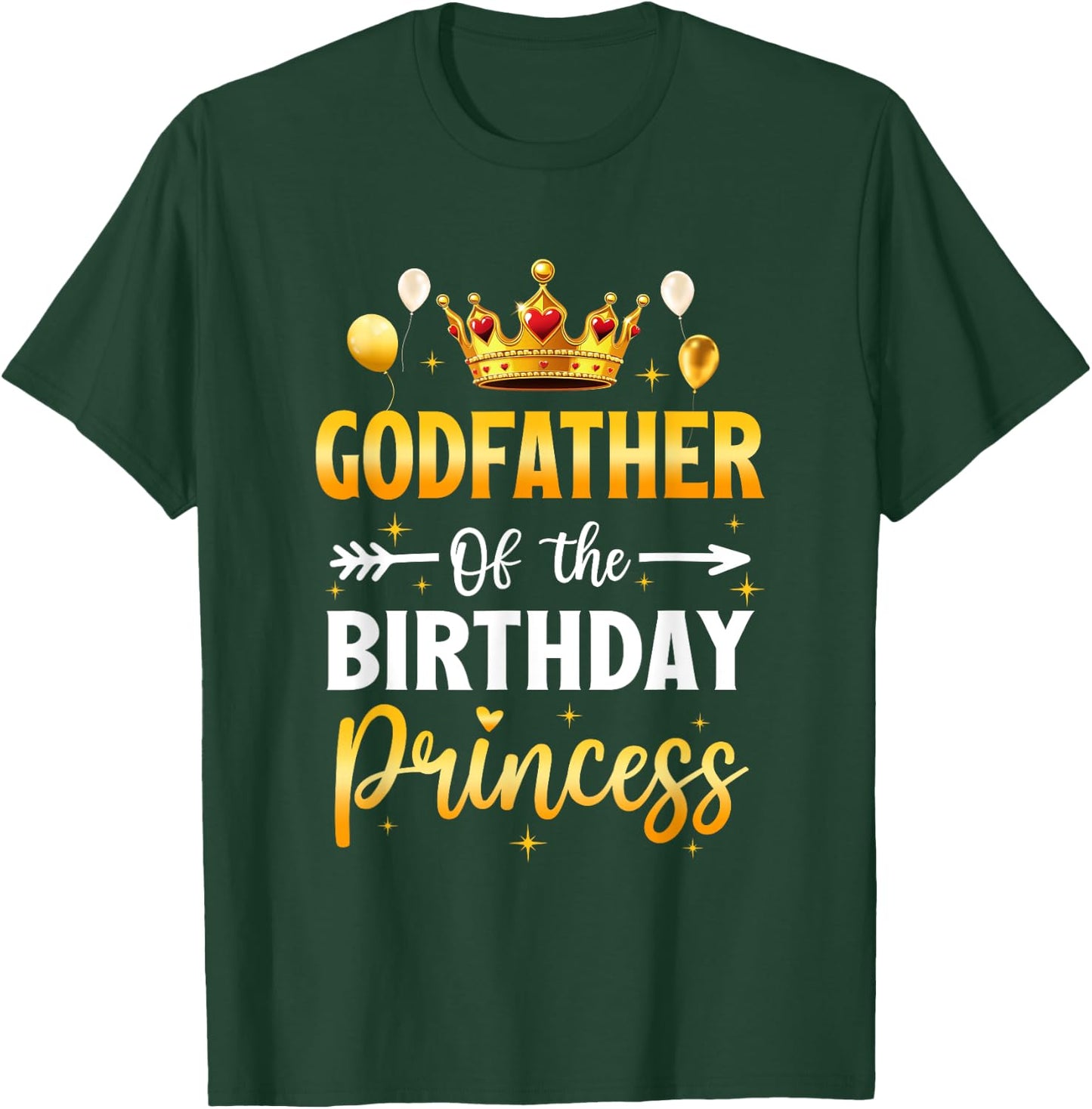 Godfather Of The Birthday Princess Birthday Girl Party T-Shirt - T-Shirt | Forest