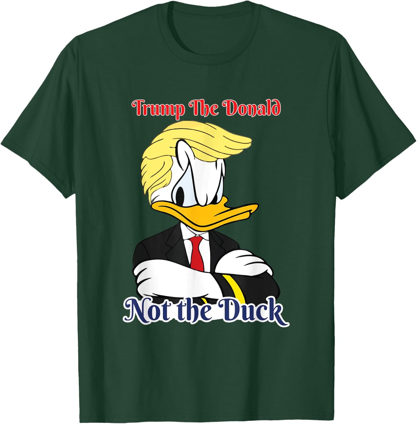 Trump The Donald Not The Duck 2024 President Election Design , Small, Black T-Shirt - T-Shirt | Forest