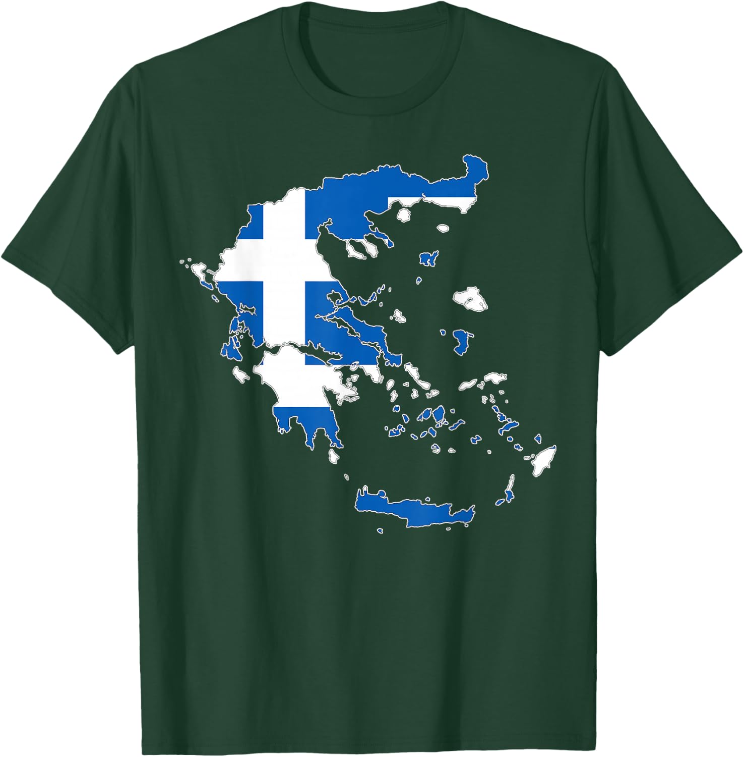 Cool Greece Flag Heart Print Proud To Be Greek I Love Athens T-Shirt - T-Shirt | Forest