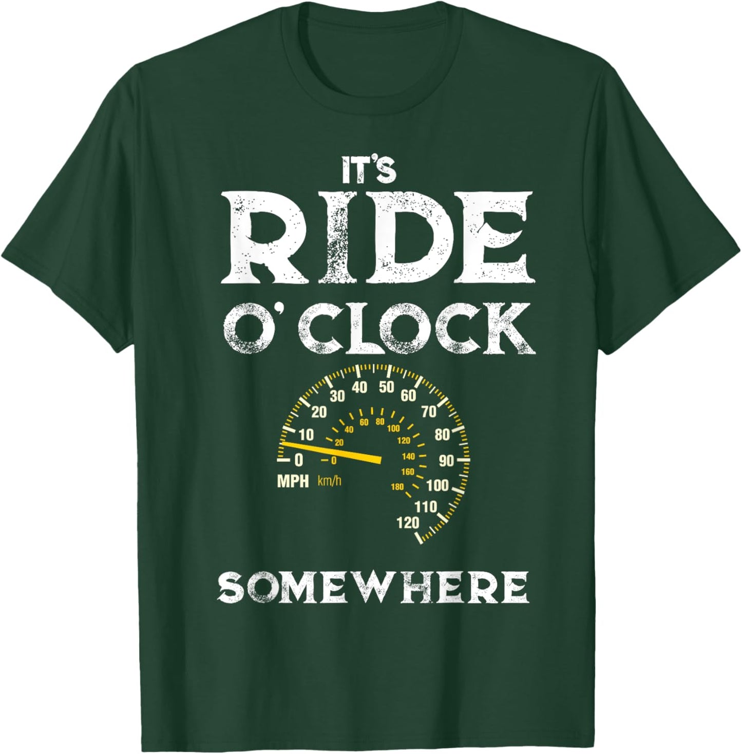 Biker Its Ride O Clock Somewhere Funny Motorcycle T-Shirt - T-Shirt | Forest
