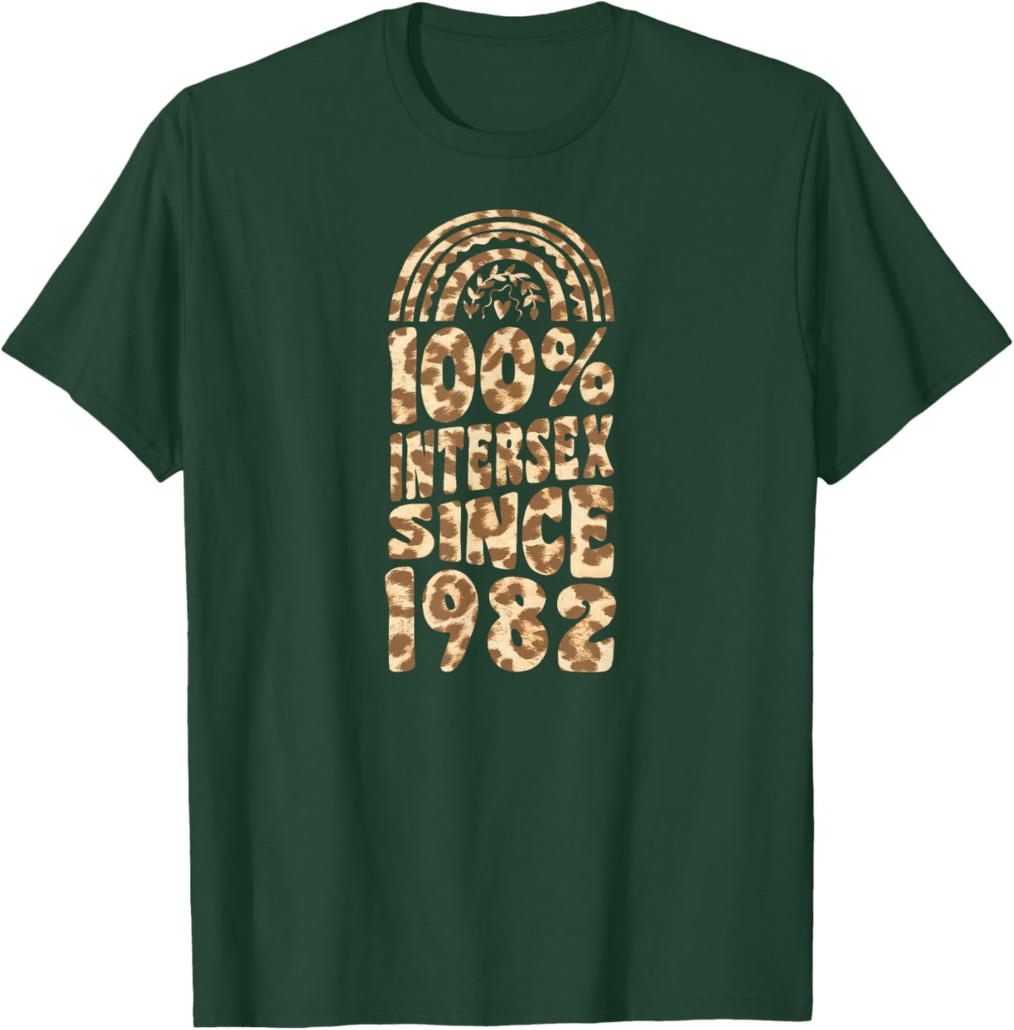 100 Percent Intersex Since 1982 Bohemian Rainbow Birthday T-Shirt - T-Shirt | Forest